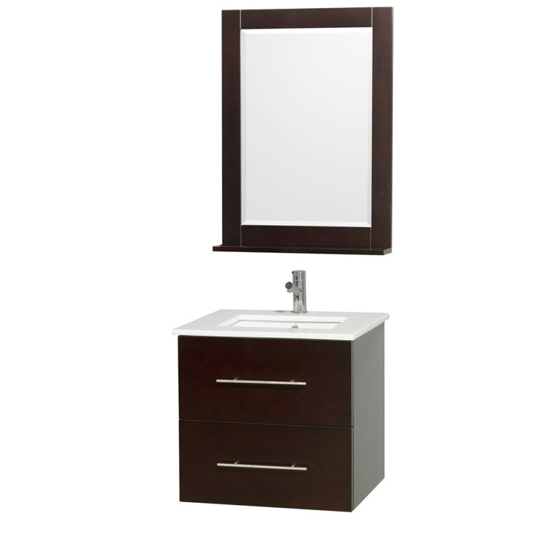 Wyndham Collection Centra 24" Single Bathroom Vanity for Undermount Sinks - Espresso WC-WHE009-24-SGL-VAN-ESP- 2