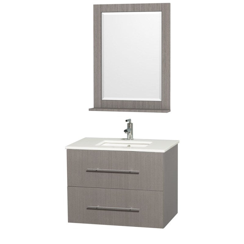 Wyndham Collection Centra 30" Single Bathroom Vanity for Undermount Sinks - Gray Oak WC-WHE009-30-SGL-VAN-GRO- 5