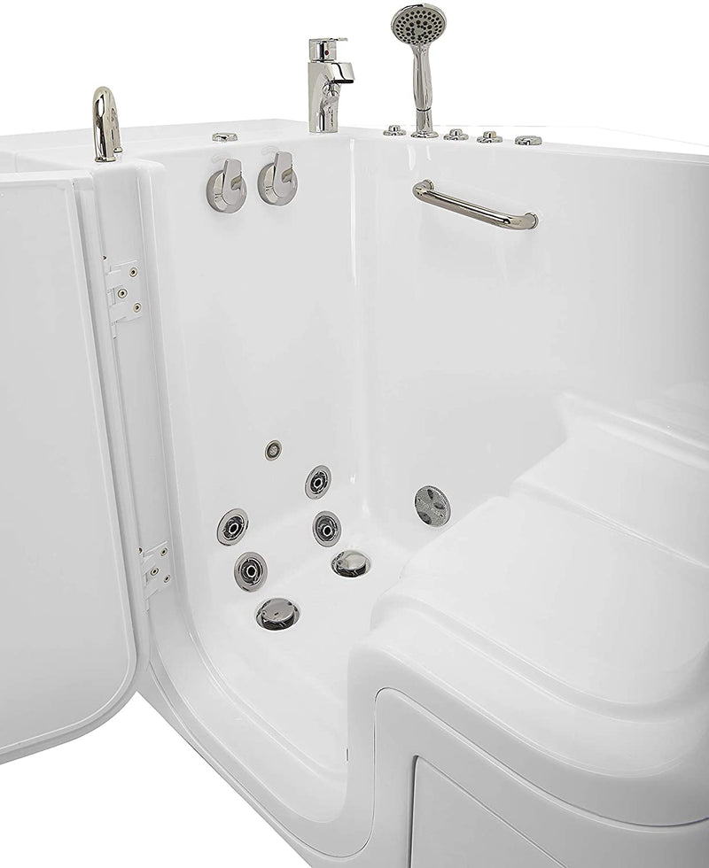 30x52 Transfer Hydro Microbubble Acrylic Walk-In Tub, Fast Fill Faucet, Left 2" Dual Drain 6