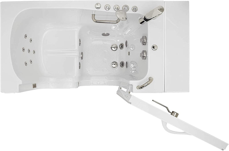32x52 Transfer Hydro Massage Microbubble Acrylic Walk-In Tub, Fast Fill Faucet, Right 2" Dual Drain 8