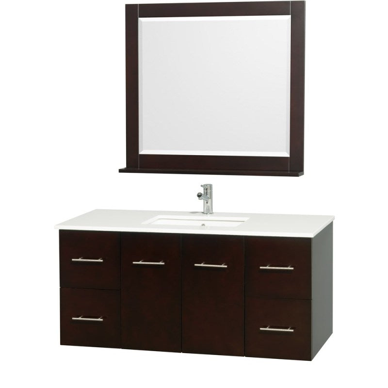 Wyndham Collection Centra 48" Single Bathroom Vanity for Undermount Sinks - Espresso WC-WHE009-48-SGL-VAN-ESP- 3