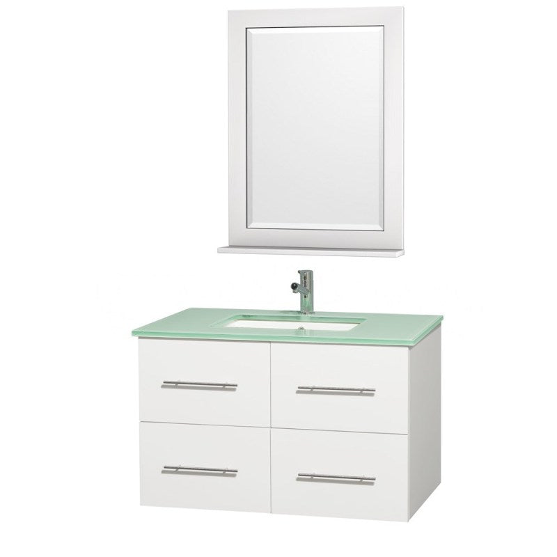 Wyndham Collection Centra 36" Single Bathroom Vanity for Undermount Sinks - Matte White WC-WHE009-36-SGL-VAN-WHT- 6