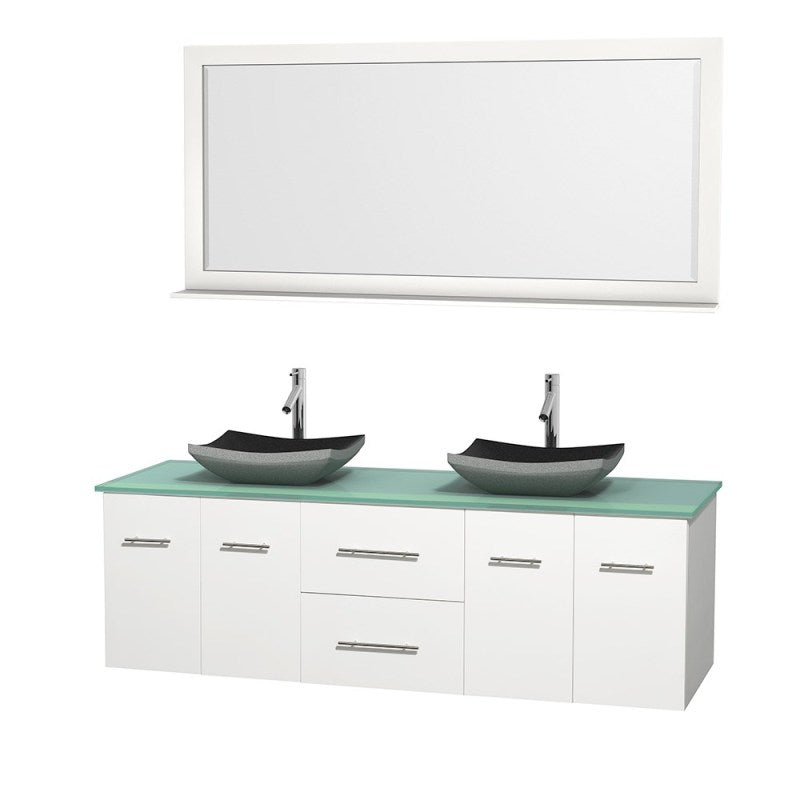 Wyndham Collection Centra 72" Double Bathroom Vanity Set for Vessel Sinks - Matte White WC-WHE009-72-DBL-VAN-WHT 6