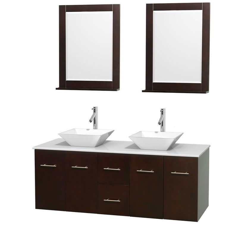 Wyndham Collection Centra 60" Double Bathroom Vanity Set for Vessel Sinks - Espresso WC-WHE009-60-DBL-VAN-ESP 2