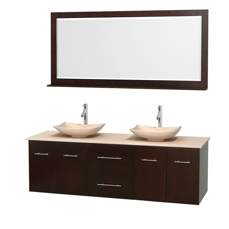 Wyndham Collection Centra 72" Double Bathroom Vanity Set for Vessel Sinks - Espresso WC-WHE009-72-DBL-VAN-ESP 3