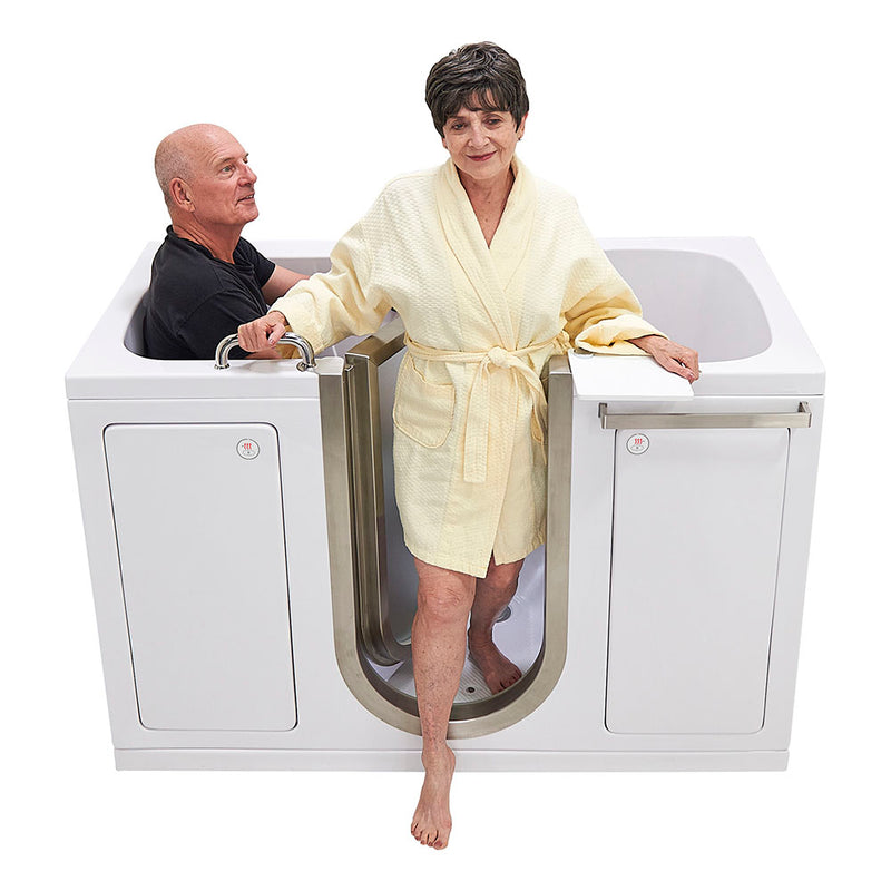 Ella Companion 32"x60" Air + Hydro Massage w/ Independent Foot Massage Acrylic Two Seat Walk-In-Bathtub, Heated Seat, Left Inward Swing Door, 2 Piece Fast Fill Faucet, 2" Dual Drains 9