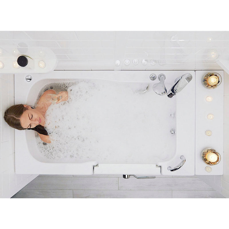 Ella Monaco 32"x52" Acrylic Hydro Massage Walk-In Bathtub with Right Outward Swing Door, Heated Seat, 2 Piece Fast Fill Faucet, 2" Dual Drain 7