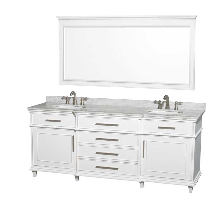 Wyndham Collection Berkeley 80" Double Bathroom Vanity - White WC-1717-80-DBL-WHT 5