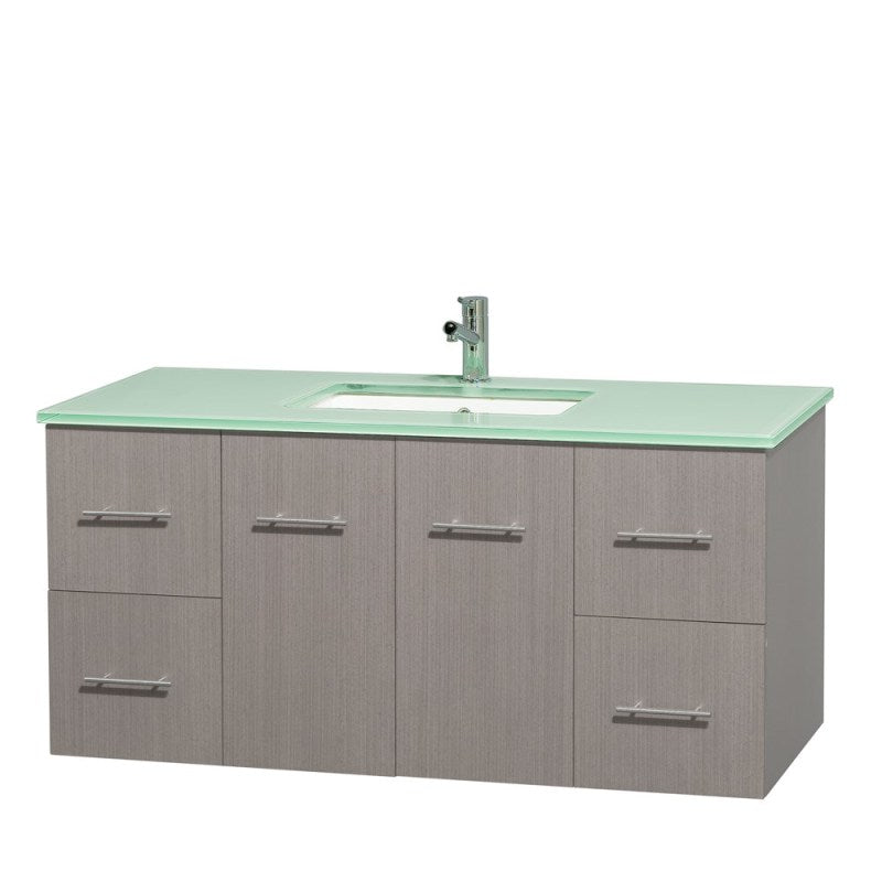 Wyndham Collection Centra 48" Single Bathroom Vanity for Undermount Sinks - Gray Oak WC-WHE009-48-SGL-VAN-GRO- 6