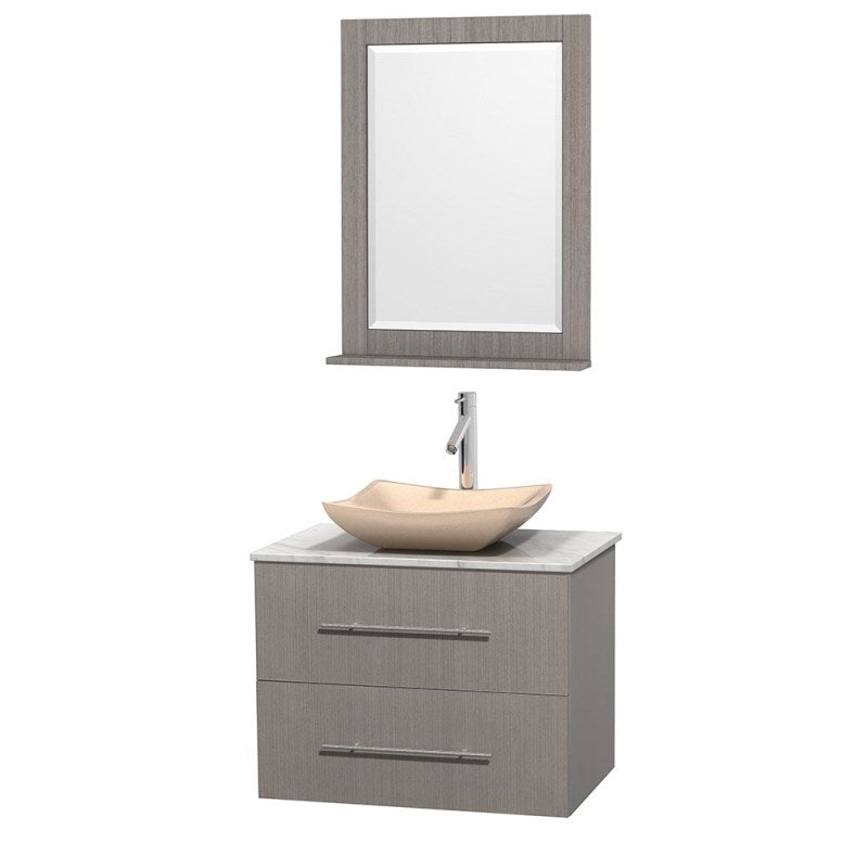 Wyndham Collection Centra 30" Single Bathroom Vanity Set for Vessel Sink - Gray Oak WC-WHE009-30-SGL-VAN-GRO 6