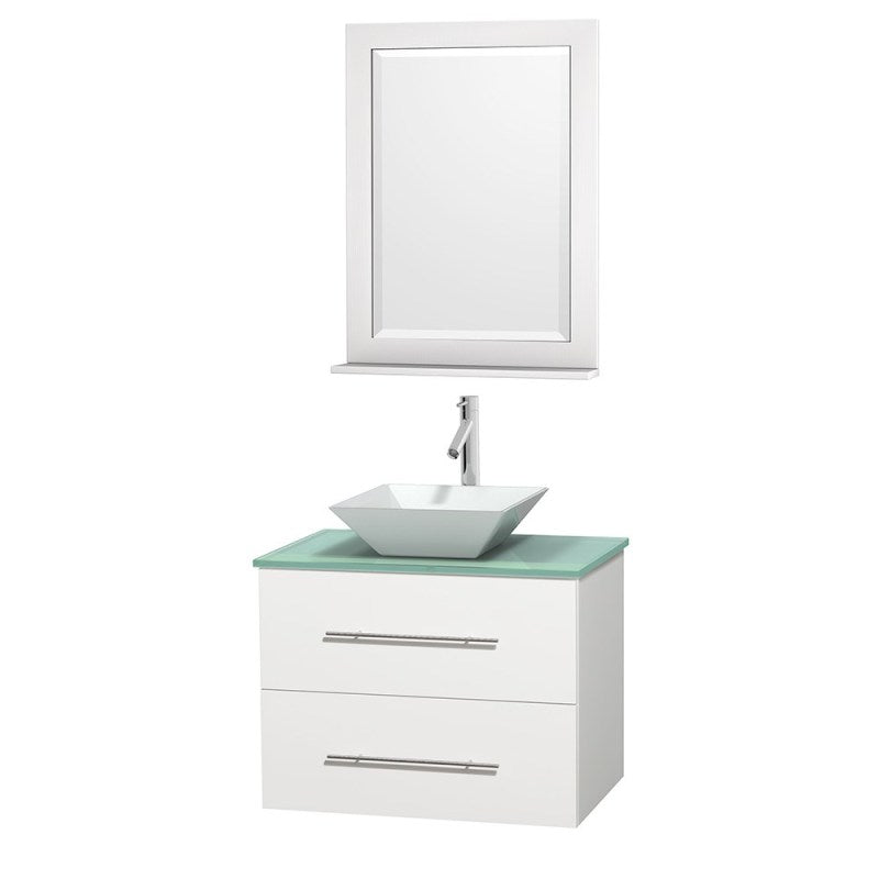 Wyndham Collection Centra 30" Single Bathroom Vanity Set for Vessel Sink - Matte White WC-WHE009-30-SGL-VAN-WHT 5