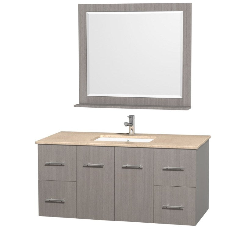 Wyndham Collection Centra 48" Single Bathroom Vanity for Undermount Sinks - Gray Oak WC-WHE009-48-SGL-VAN-GRO- 2