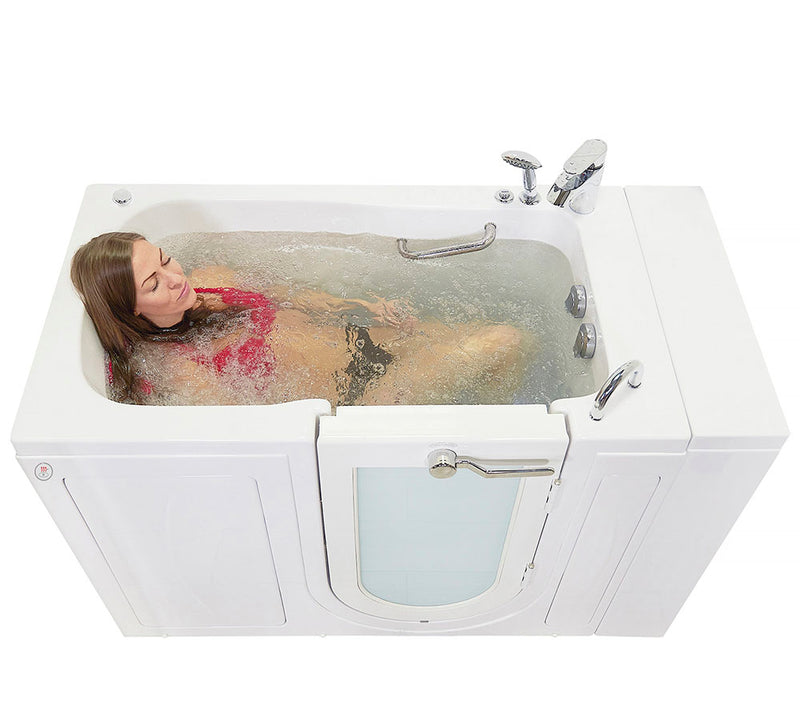 Ella Monaco 32"x52" Acrylic Hydro Massage Walk-In Bathtub with Right Outward Swing Door, Heated Seat, 2 Piece Fast Fill Faucet, 2" Dual Drain 8