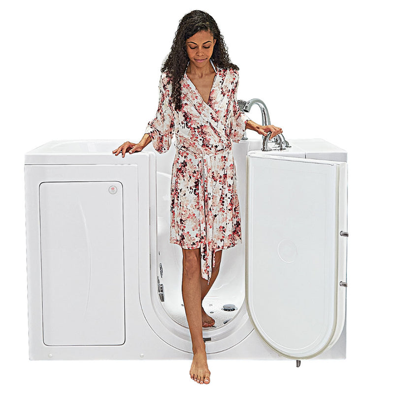 Ella Capri 30"x52" Acrylic Air and Hydro Massage and Heated Seat Walk-In Bathtub with Right Outward Swing Door, 5 Piece Fast Fill Faucet, 2" Dual Drain 9