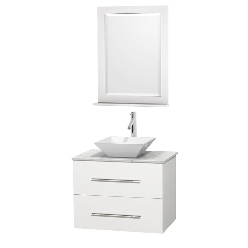 Wyndham Collection Centra 30" Single Bathroom Vanity Set for Vessel Sink - Matte White WC-WHE009-30-SGL-VAN-WHT 3