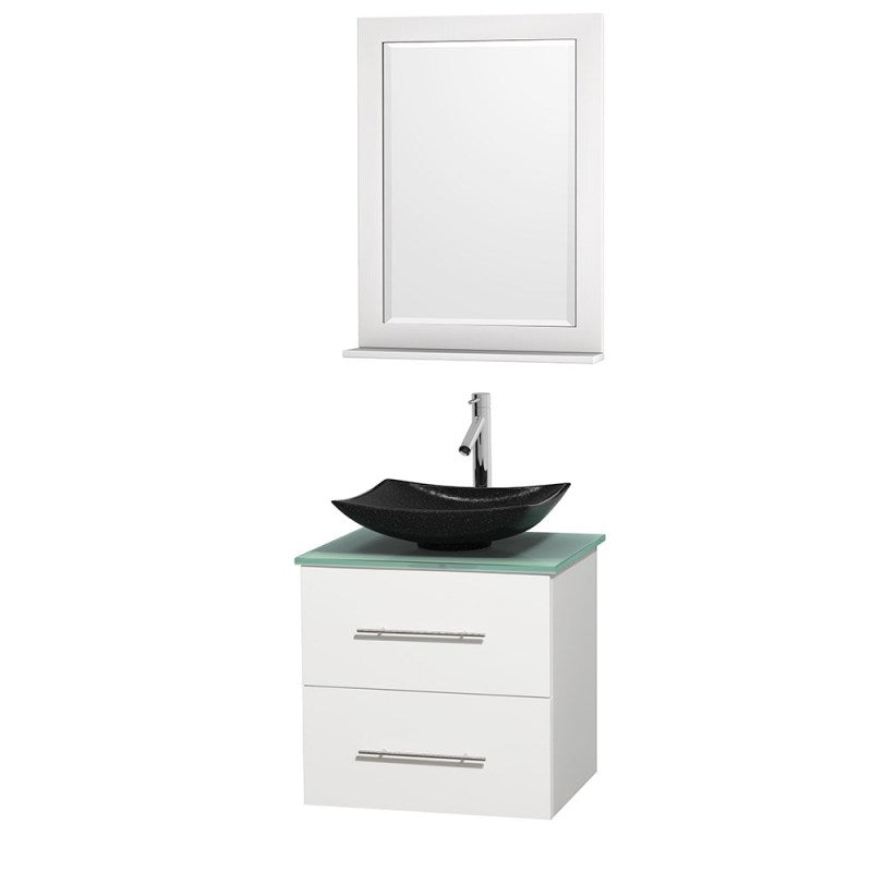 Wyndham Collection Centra 24" Single Bathroom Vanity Set for Vessel Sink - Matte White WC-WHE009-24-SGL-VAN-WHT 7