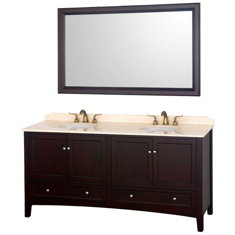 Wyndham Collection Audrey 72" Double Bathroom Vanity with Mirror - Espresso WC-G0001-72-ESP 3