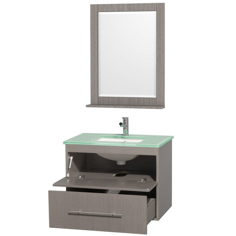Wyndham Collection Centra 30" Single Bathroom Vanity for Undermount Sinks - Gray Oak WC-WHE009-30-SGL-VAN-GRO- 3
