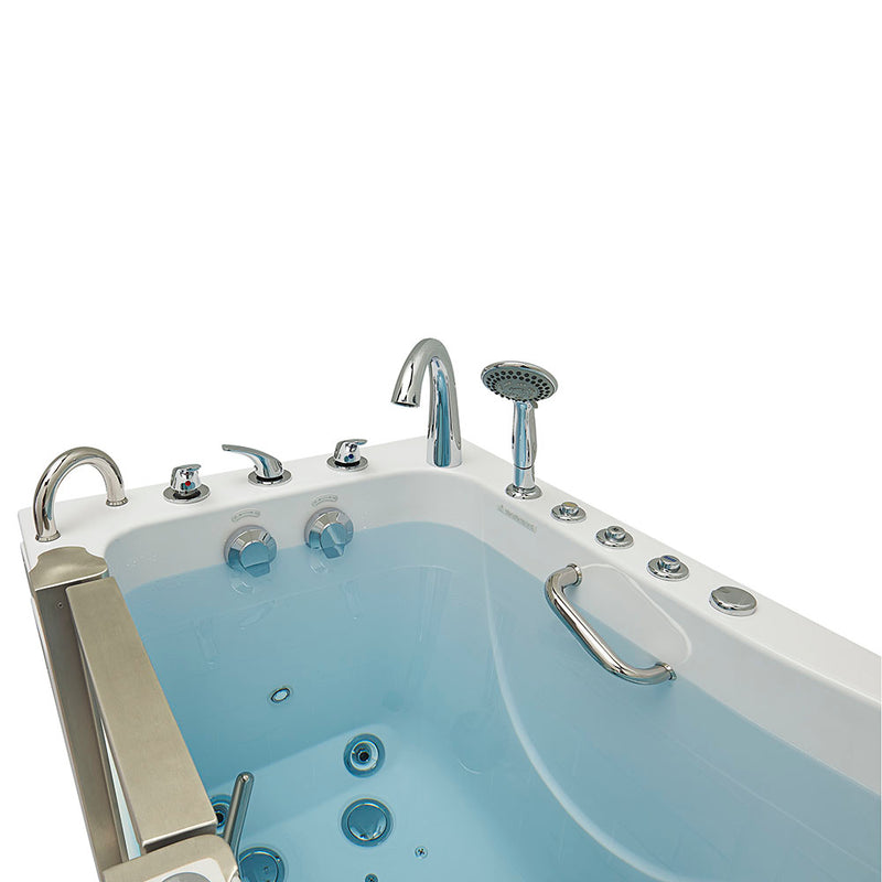 Ella Royal 32"x52" Acrylic Air and Hydro Massage and Heated Seat Walk-In Bathtub with Left Inward Swing Door, 5 Piece Fast Fill Faucet, 2" Dual Drain 7