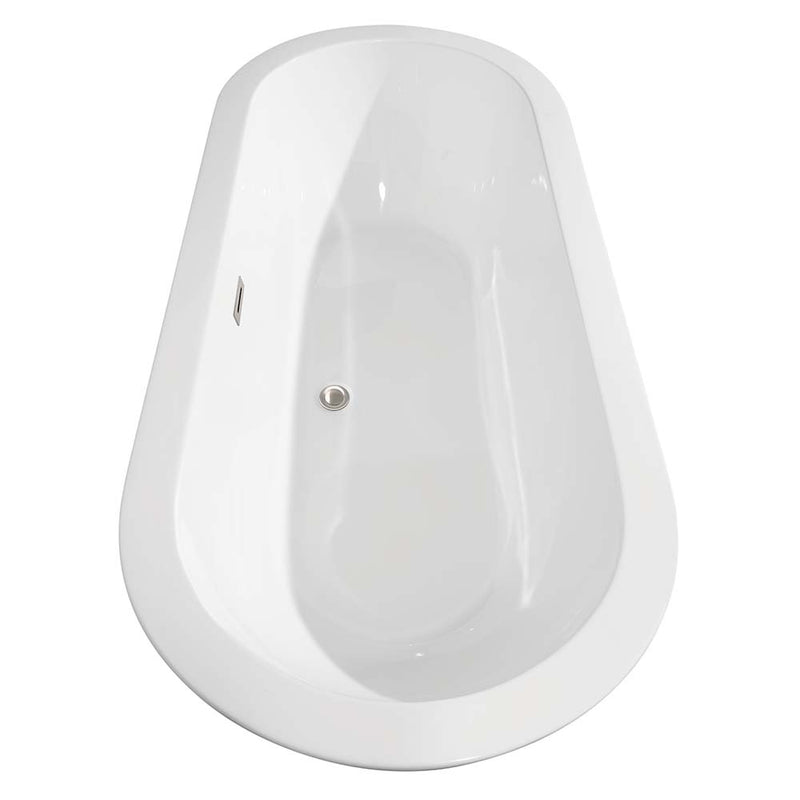 Soho 68 Inch Freestanding Bathtub in White - 24