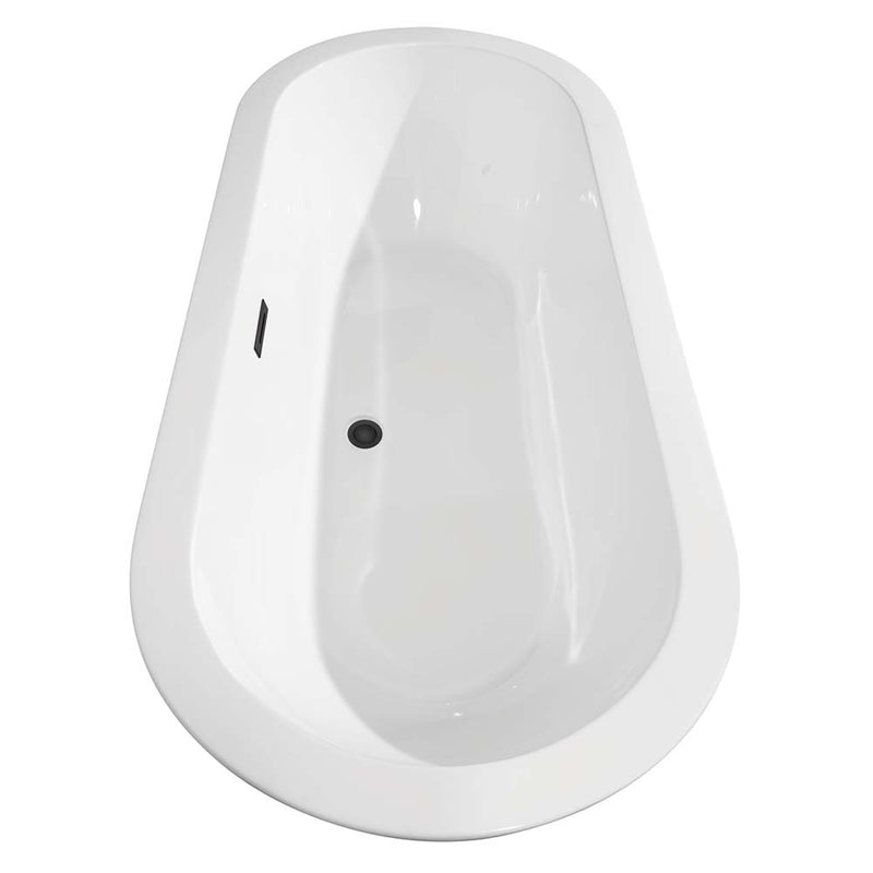 Soho 68 Inch Freestanding Bathtub in White - 9