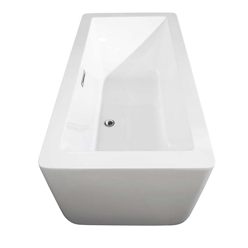 Laura 59 Inch Freestanding Bathtub in White - 24