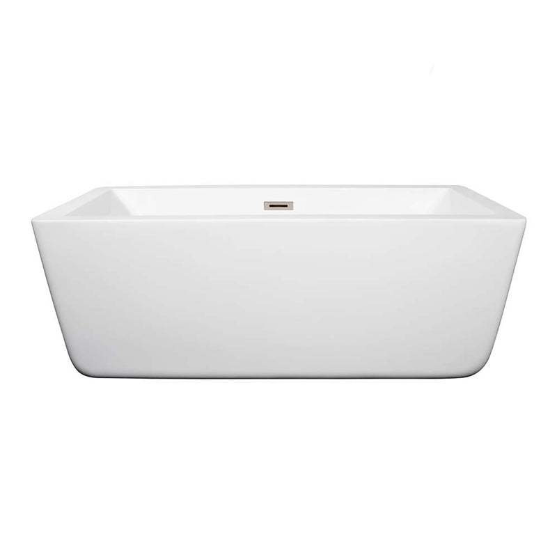 Laura 59 Inch Freestanding Bathtub in White - 2