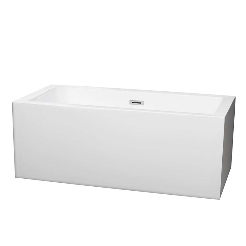Melody 60 Inch Freestanding Bathtub in White - 11