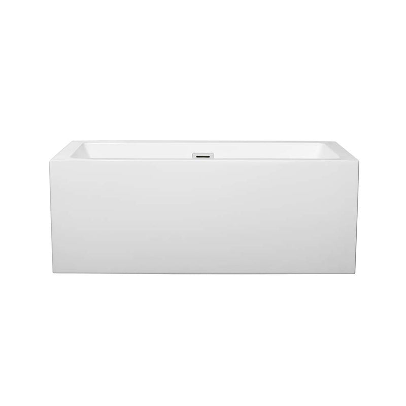 Melody 60 Inch Freestanding Bathtub in White - 12