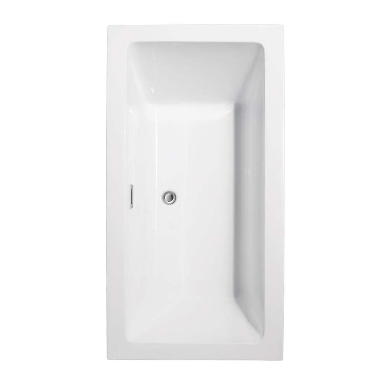 Melody 60 Inch Freestanding Bathtub in White - 29