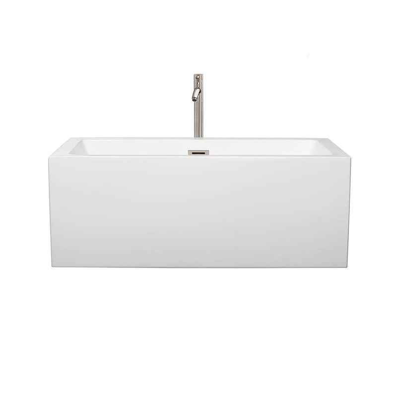 Melody 60 Inch Freestanding Bathtub in White - 22