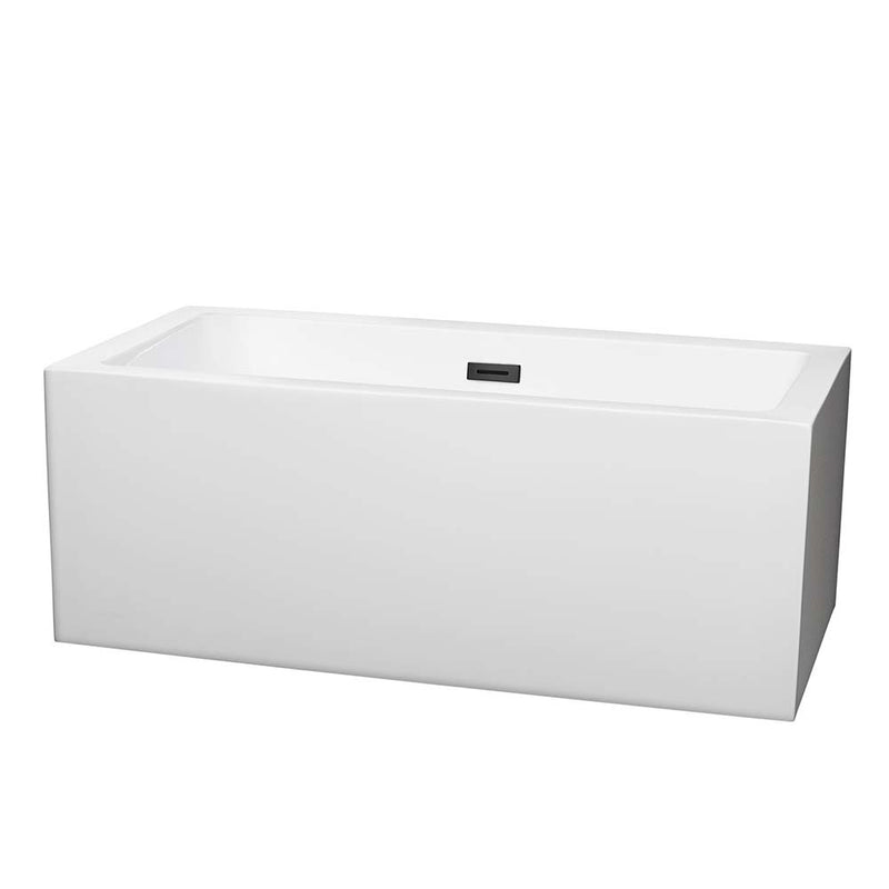 Melody 60 Inch Freestanding Bathtub in White - 6
