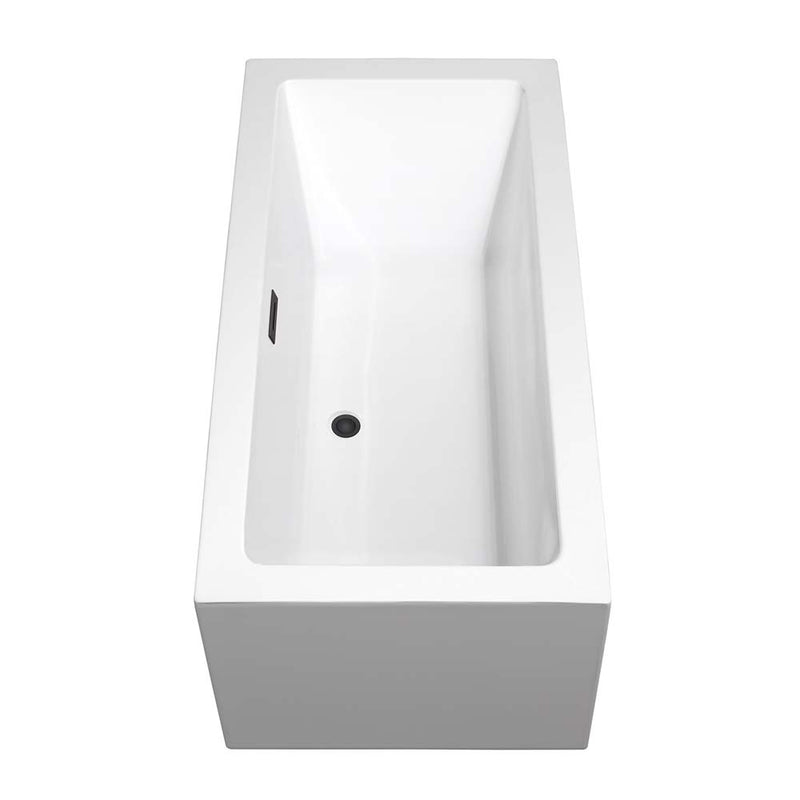 Melody 60 Inch Freestanding Bathtub in White - 9