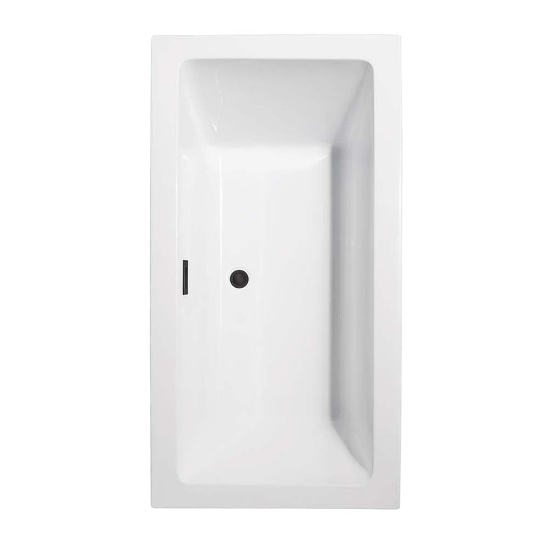 Melody 60 Inch Freestanding Bathtub in White - 8