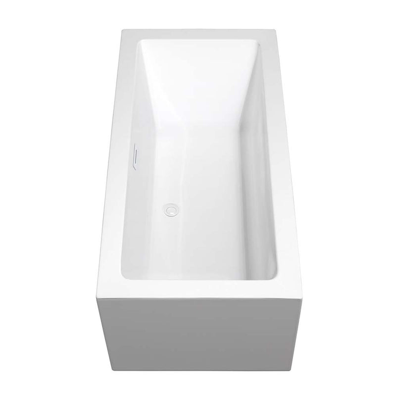 Melody 60 Inch Freestanding Bathtub in White - 19