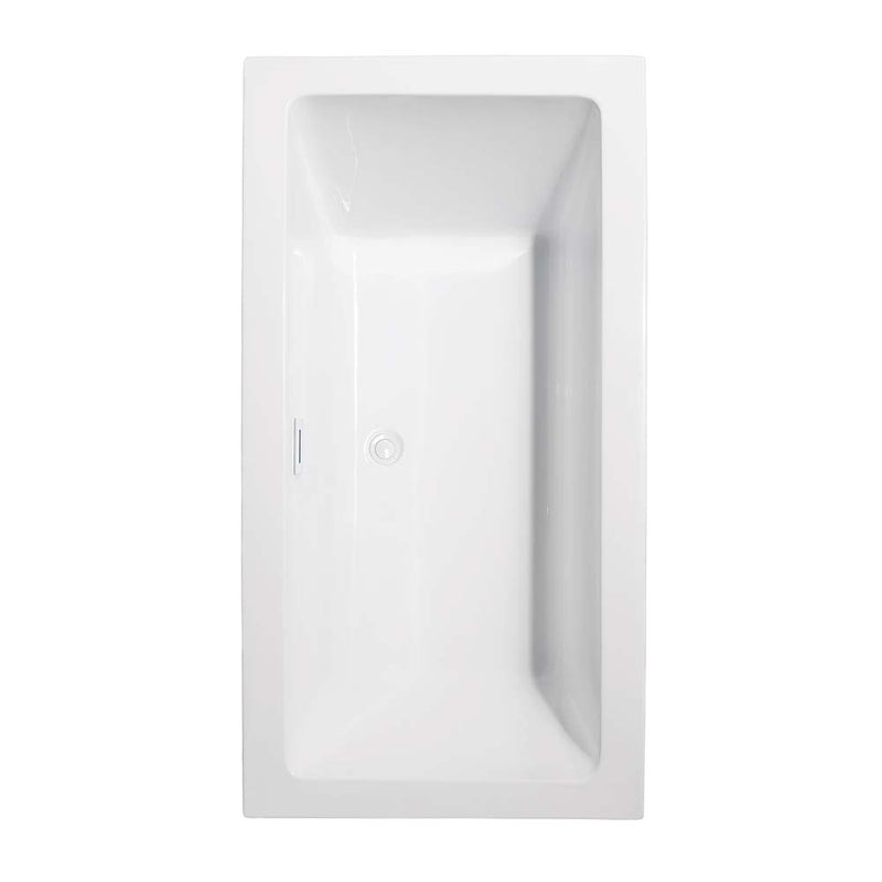 Melody 60 Inch Freestanding Bathtub in White - 18