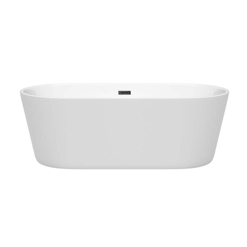 Carissa 67 Inch Freestanding Bathtub in White - 7