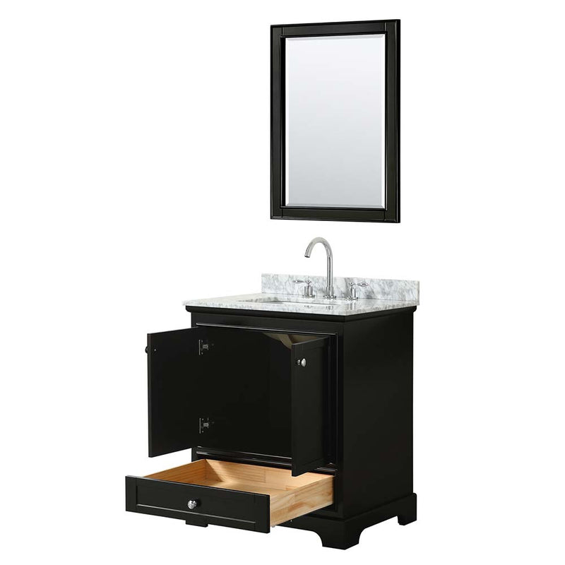 Deborah 30 Inch Single Bathroom Vanity in Dark Espresso - 34