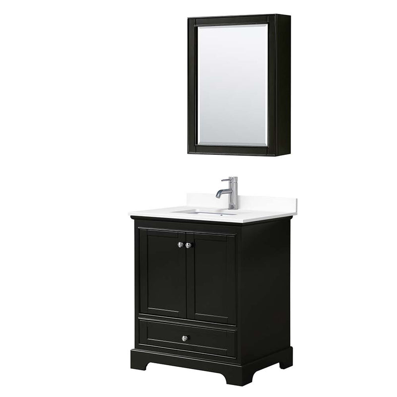 Deborah 30 Inch Single Bathroom Vanity in Dark Espresso - 49