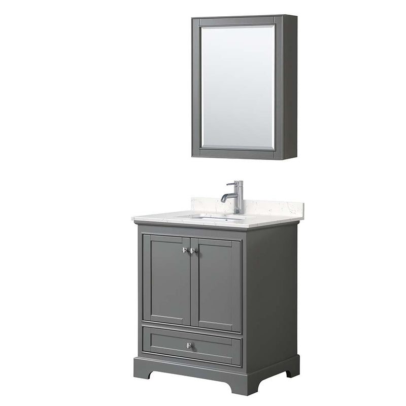 Deborah 30 Inch Single Bathroom Vanity in Dark Gray - 14