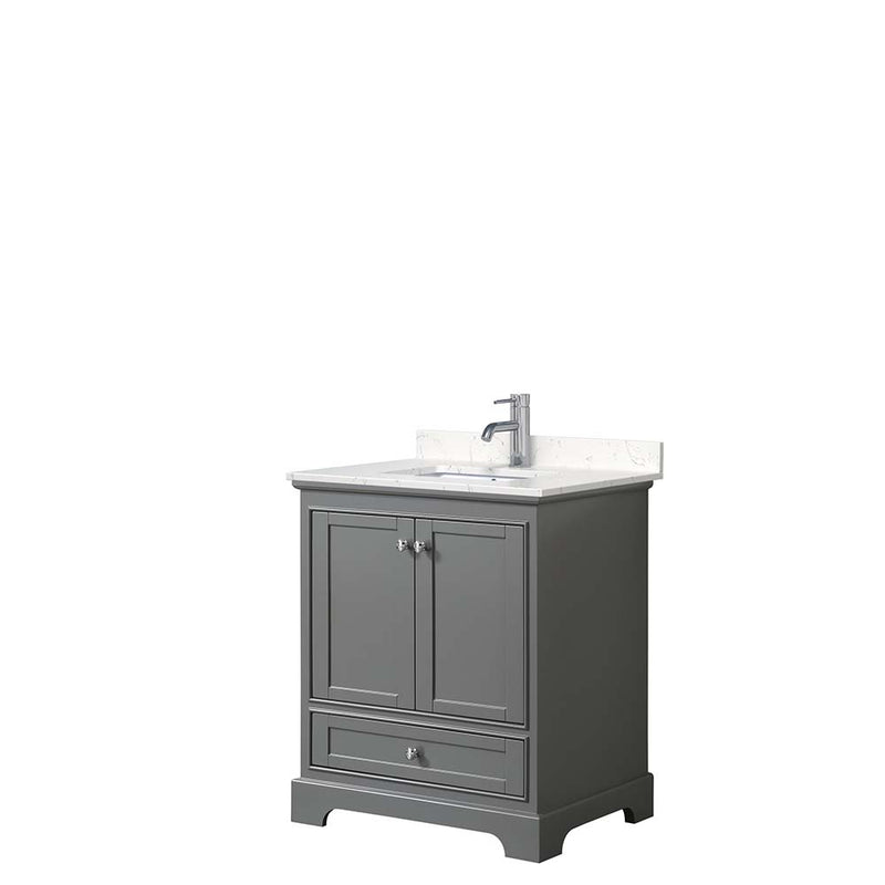 Deborah 30 Inch Single Bathroom Vanity in Dark Gray - 7