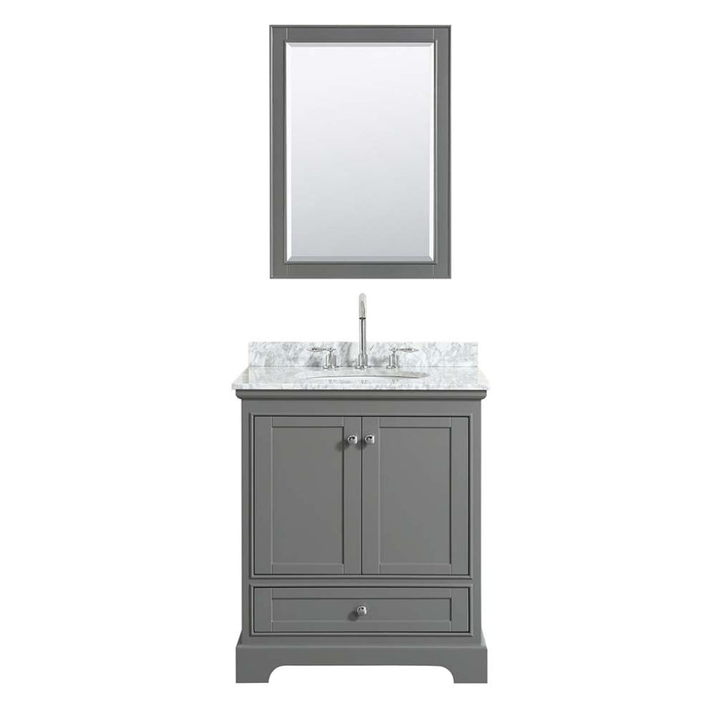 Deborah 30 Inch Single Bathroom Vanity in Dark Gray - 23