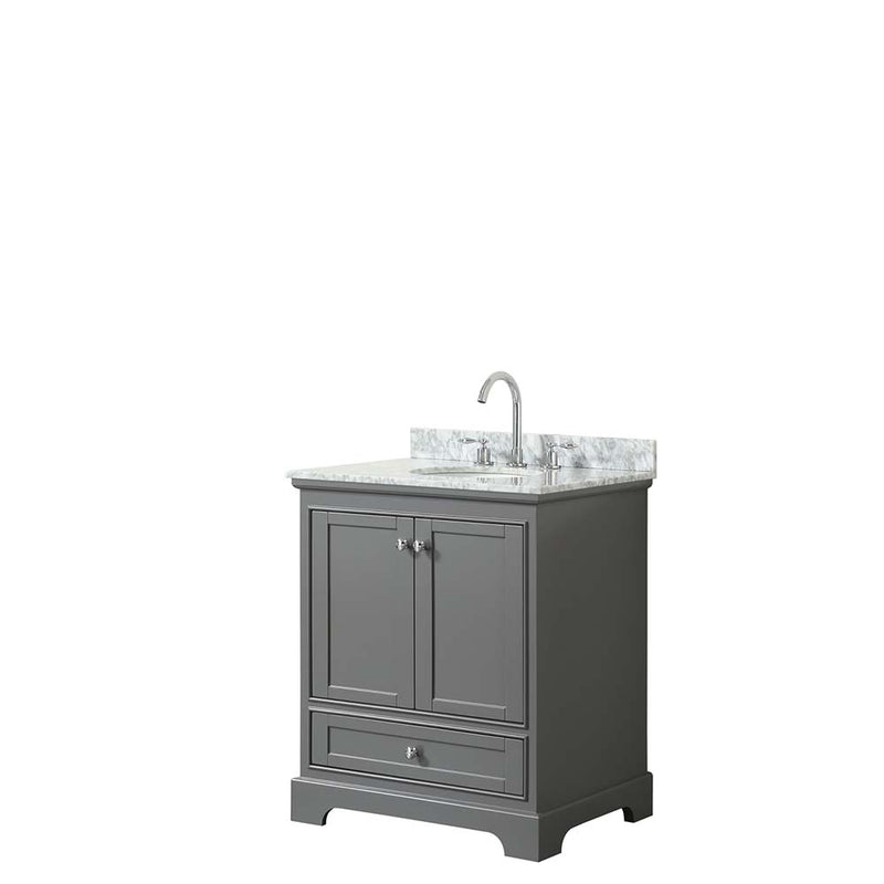 Deborah 30 Inch Single Bathroom Vanity in Dark Gray - 18