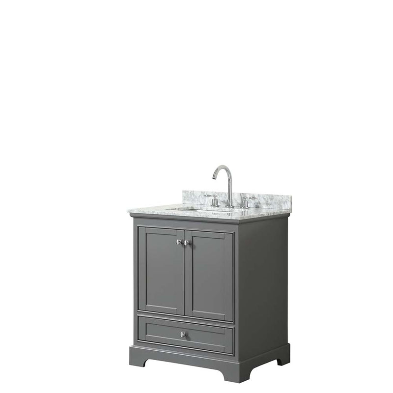 Deborah 30 Inch Single Bathroom Vanity in Dark Gray - 30