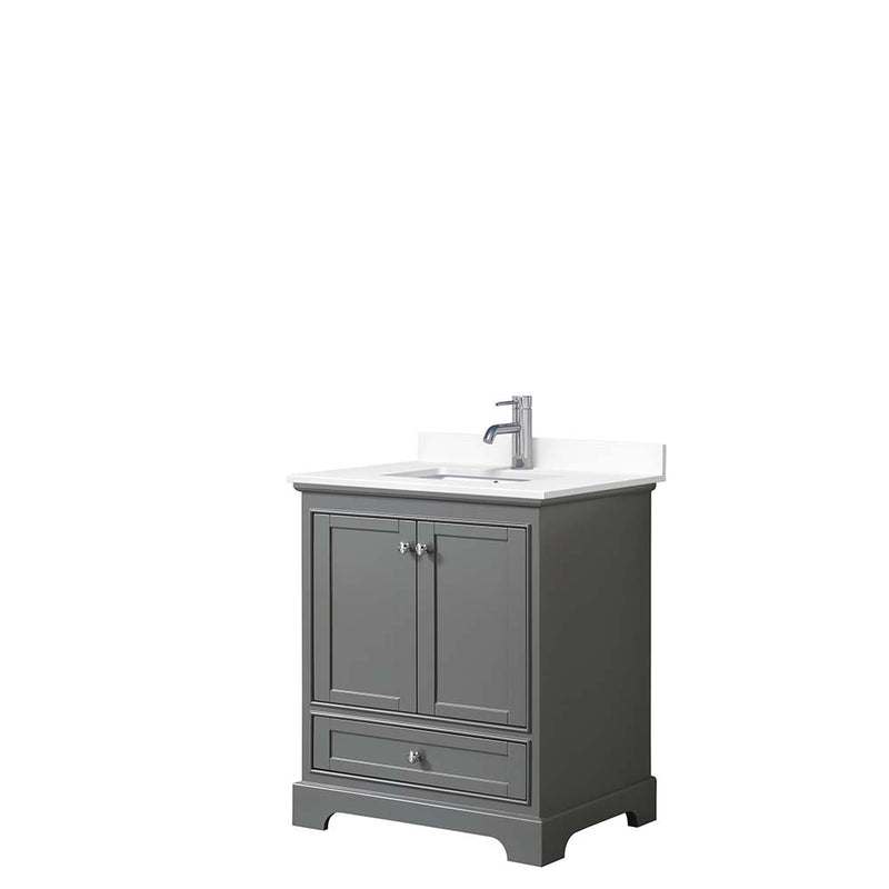Deborah 30 Inch Single Bathroom Vanity in Dark Gray - 42