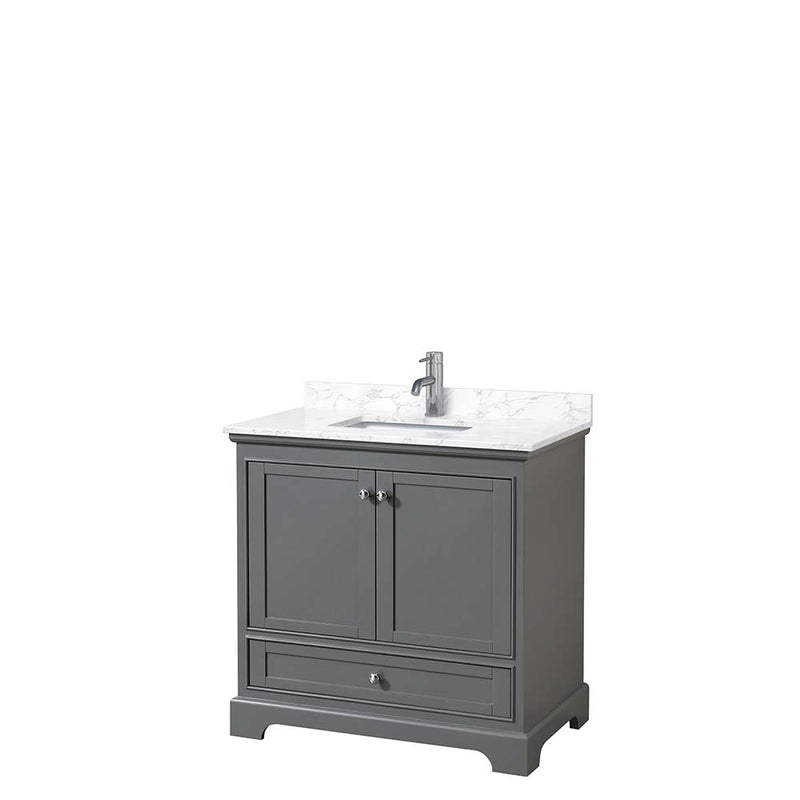 Deborah 36 Inch Single Bathroom Vanity in Dark Gray - 7