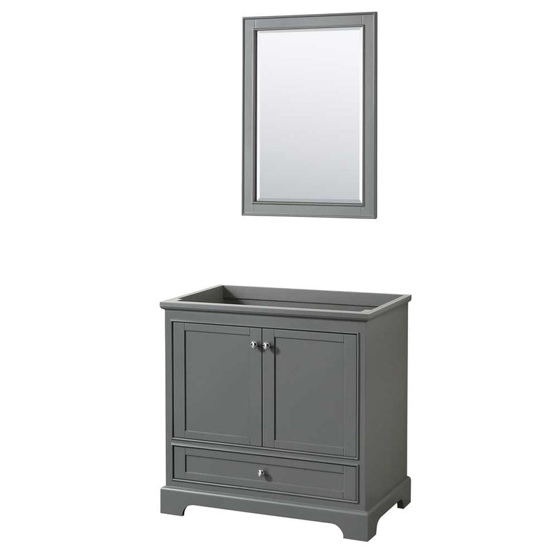 Deborah 36 Inch Single Bathroom Vanity in Dark Gray - 2