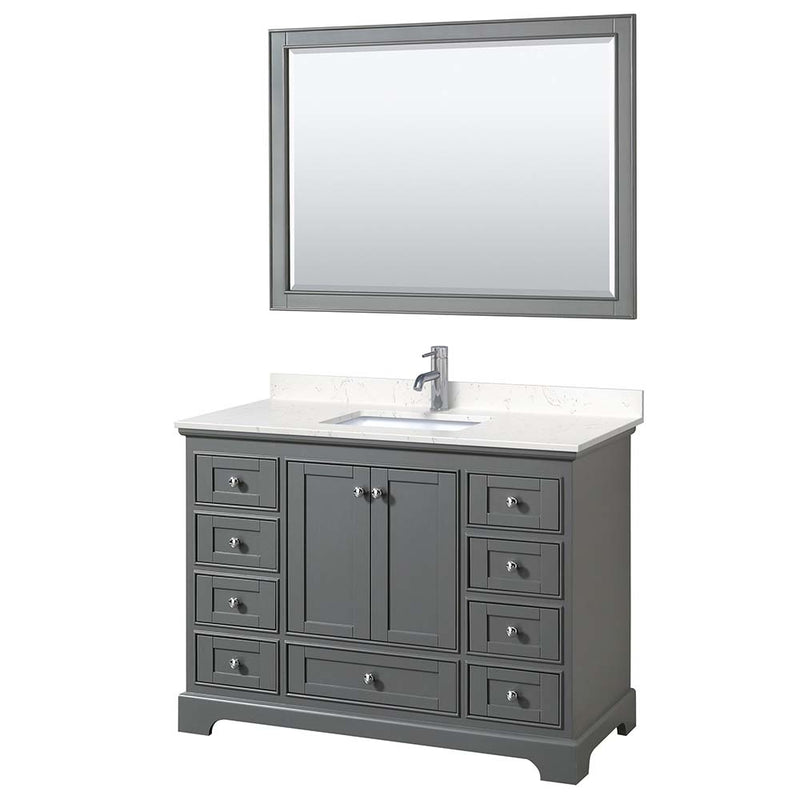 Deborah 48 Inch Single Bathroom Vanity in Dark Gray - 10