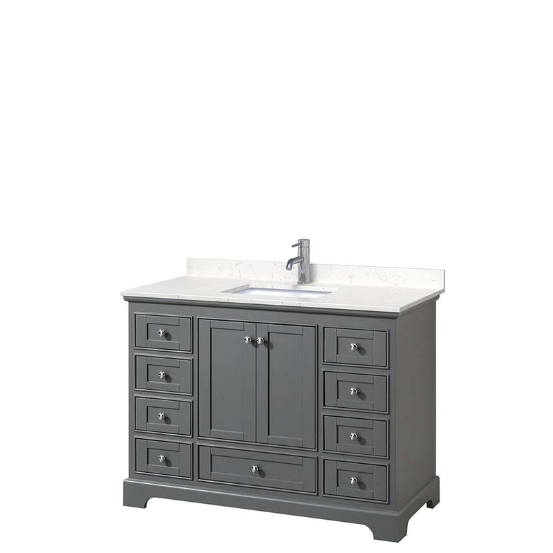 Deborah 48 Inch Single Bathroom Vanity in Dark Gray - 7