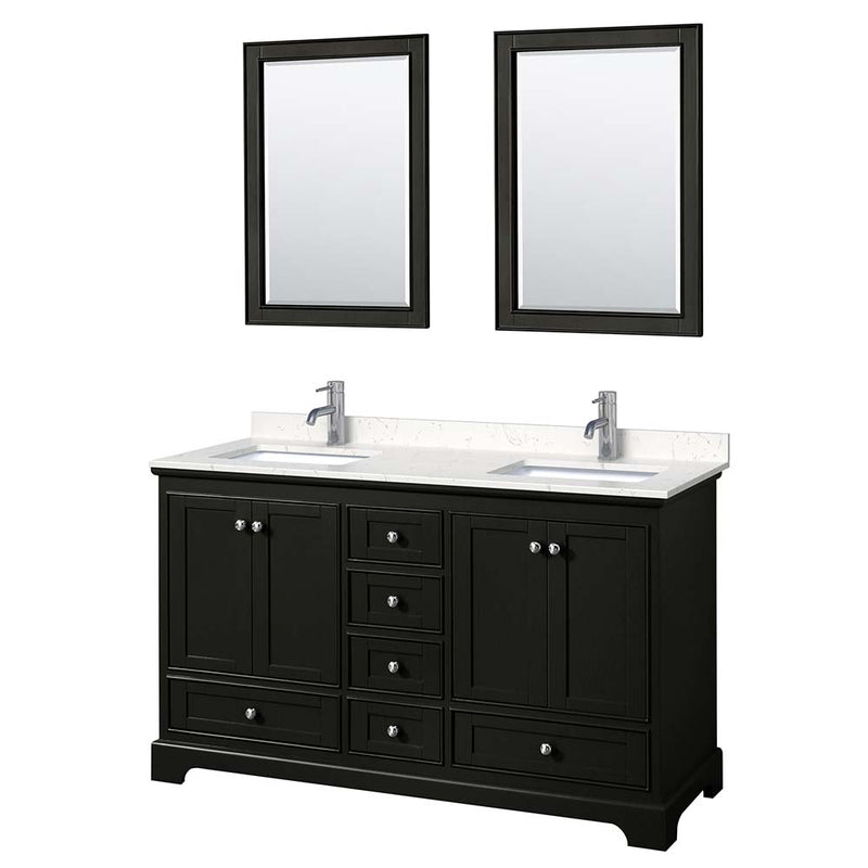 Deborah 60 Inch Double Bathroom Vanity in Dark Espresso - 12
